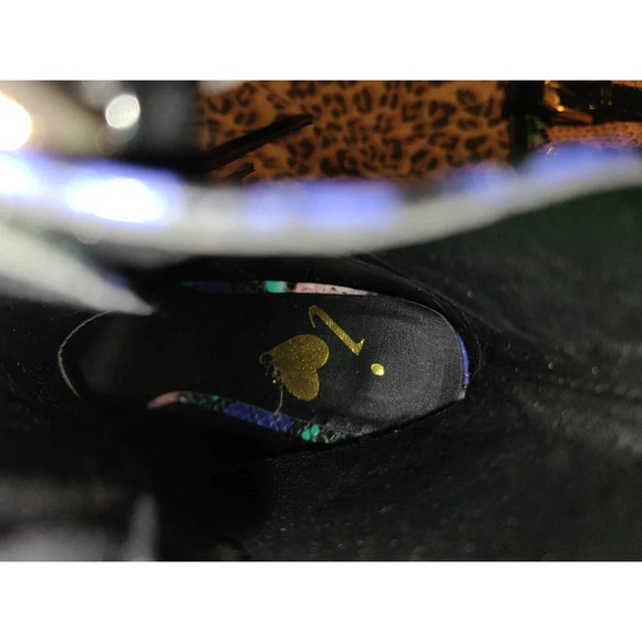 Women's Size US 6 Multicolor Snake Pattern Buckle Open Toe High Heels (SSS) - Picture 6 of 9